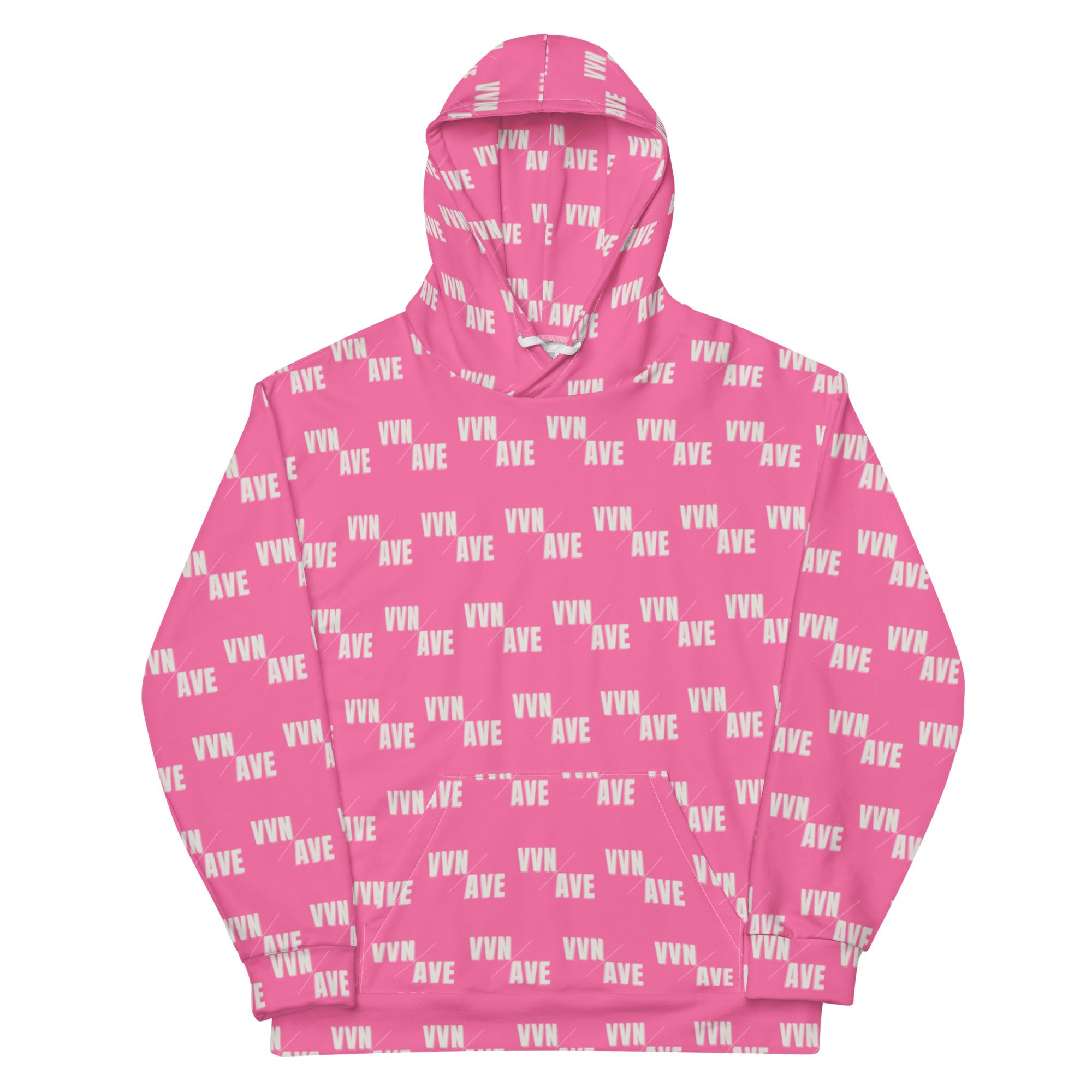 VVN/AVE Graphic Pattern Hoodie (Brilliant Rose) - VVNTAGE AVENUE