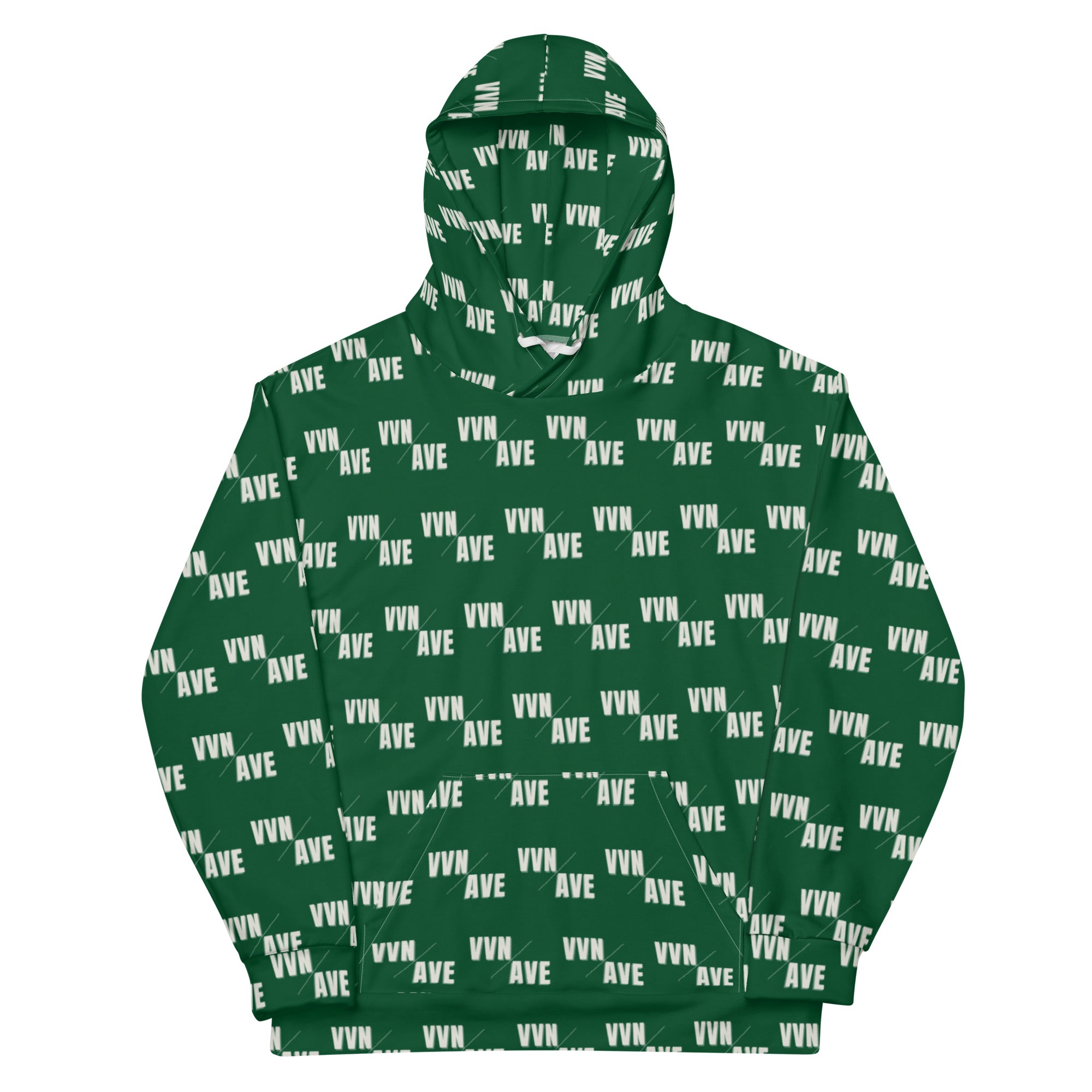 VVN/AVE Graphic Pattern Hoodie (Forest Green) - VVNTAGE AVENUE