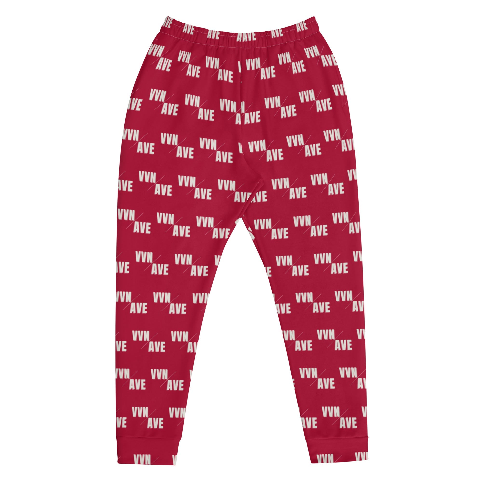 VVN/AVE Graphic Pattern Joggers (Carmine - Red) - VVNTAGE AVENUE