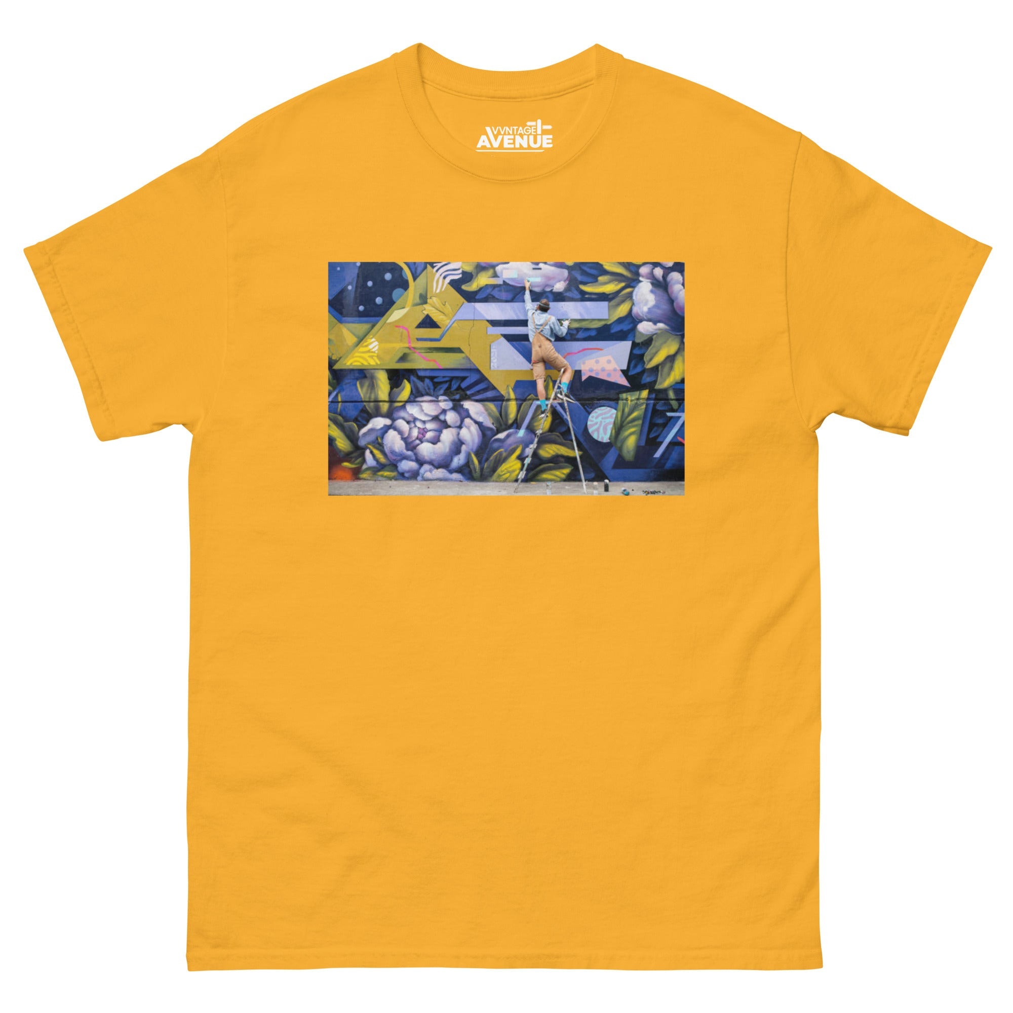 VVNTAGE Graffiti SS T-Shirt (Blue & Gold) - VVNTAGE AVENUE