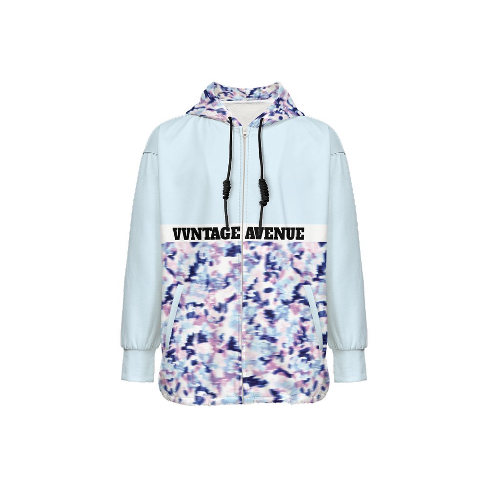 VVNTAGE Relaxed Fit Full - Zip Hoodie (Cotton Candy Camo) - VVNTAGE AVENUE